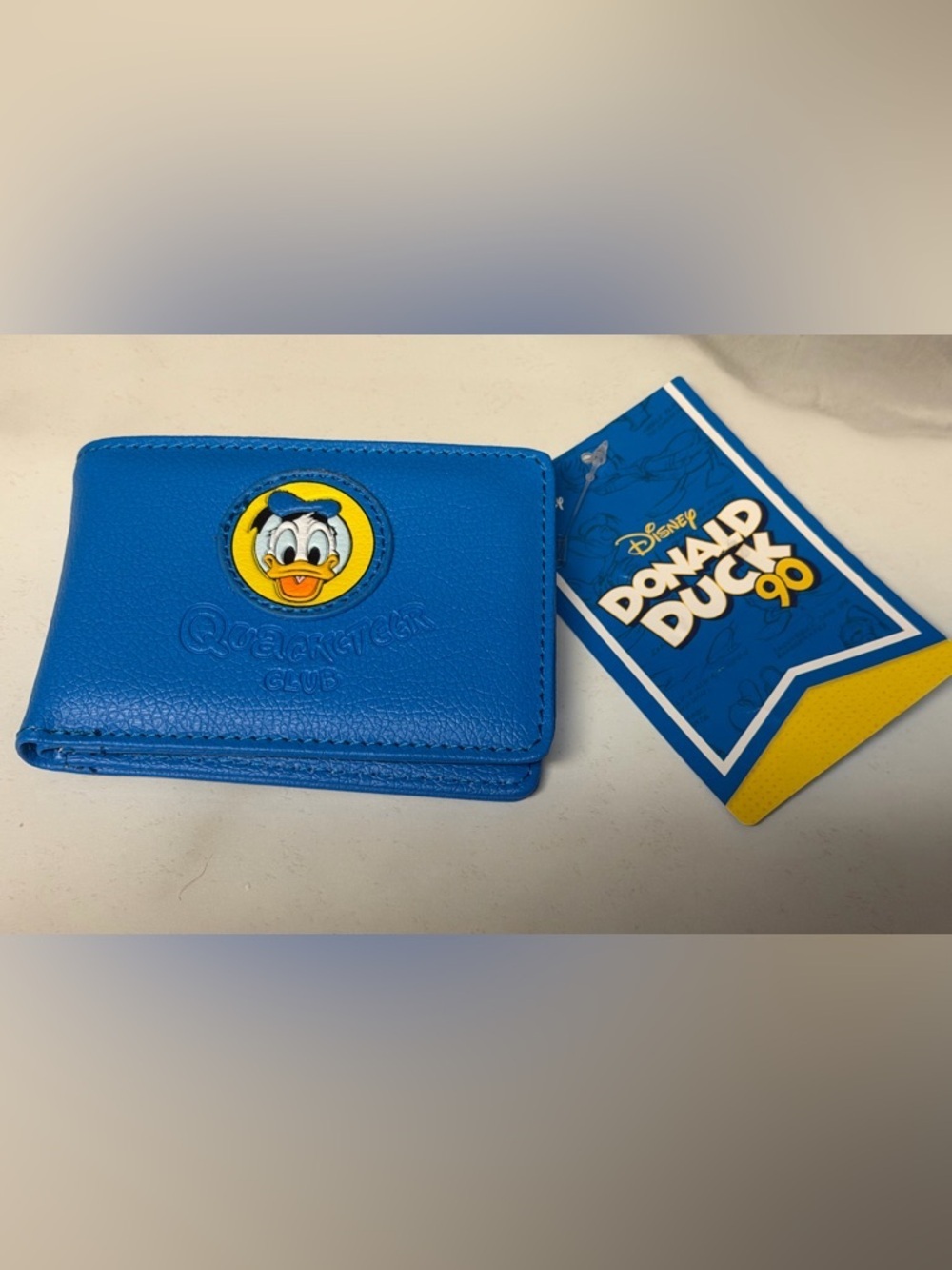 Disney Donald Duck Blue Card Wallet with Yellow Patch